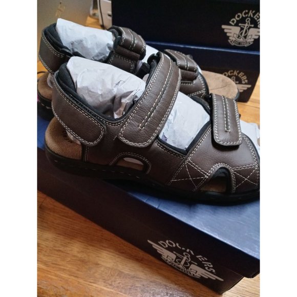 NWT Dockers Briar men\'s leather memory foam sandals 8w main image 4